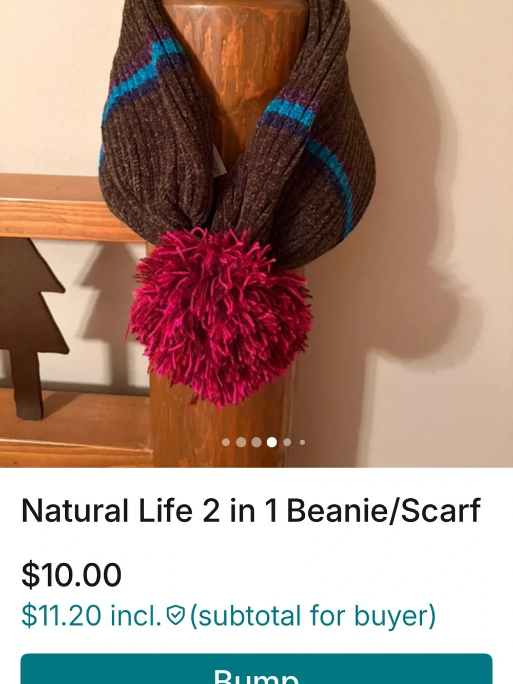 NATURAL LIFE 2 IN 1 BEANIE